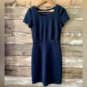 BODEN Cordelia Ottoman Dress navy